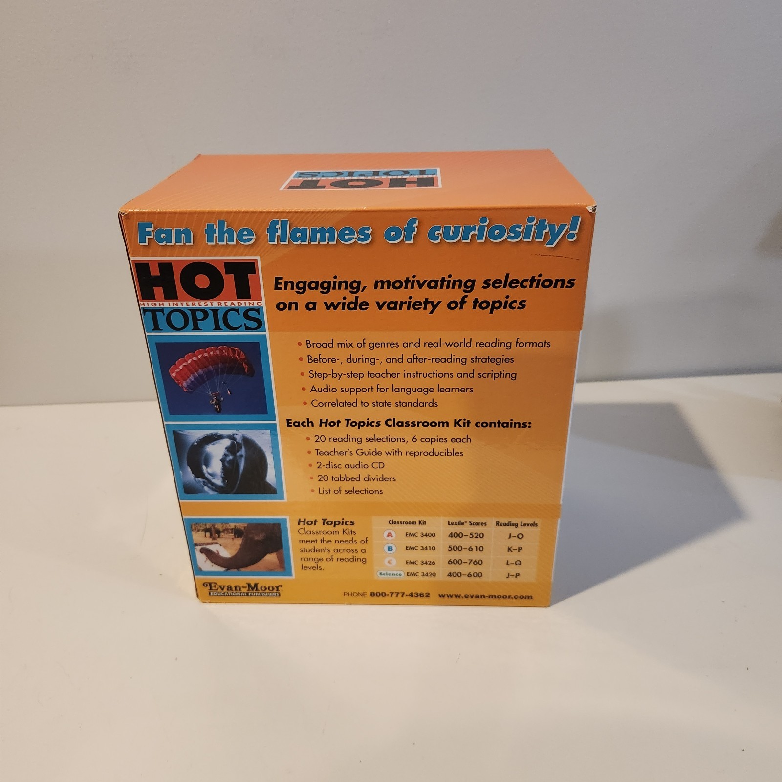 Hot Topics High Interest Reading Classroom Kit C with Teachers Guide and CDs