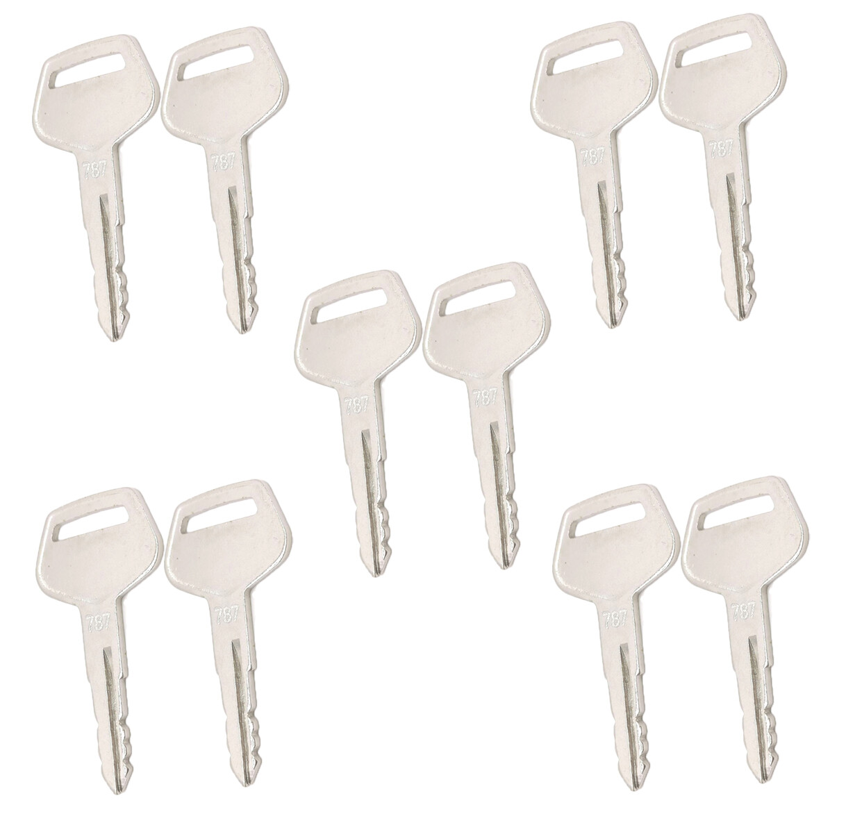 10X Keys 787 For Komatsu Excavator Grader Dozer Loader & Heavy Equipme