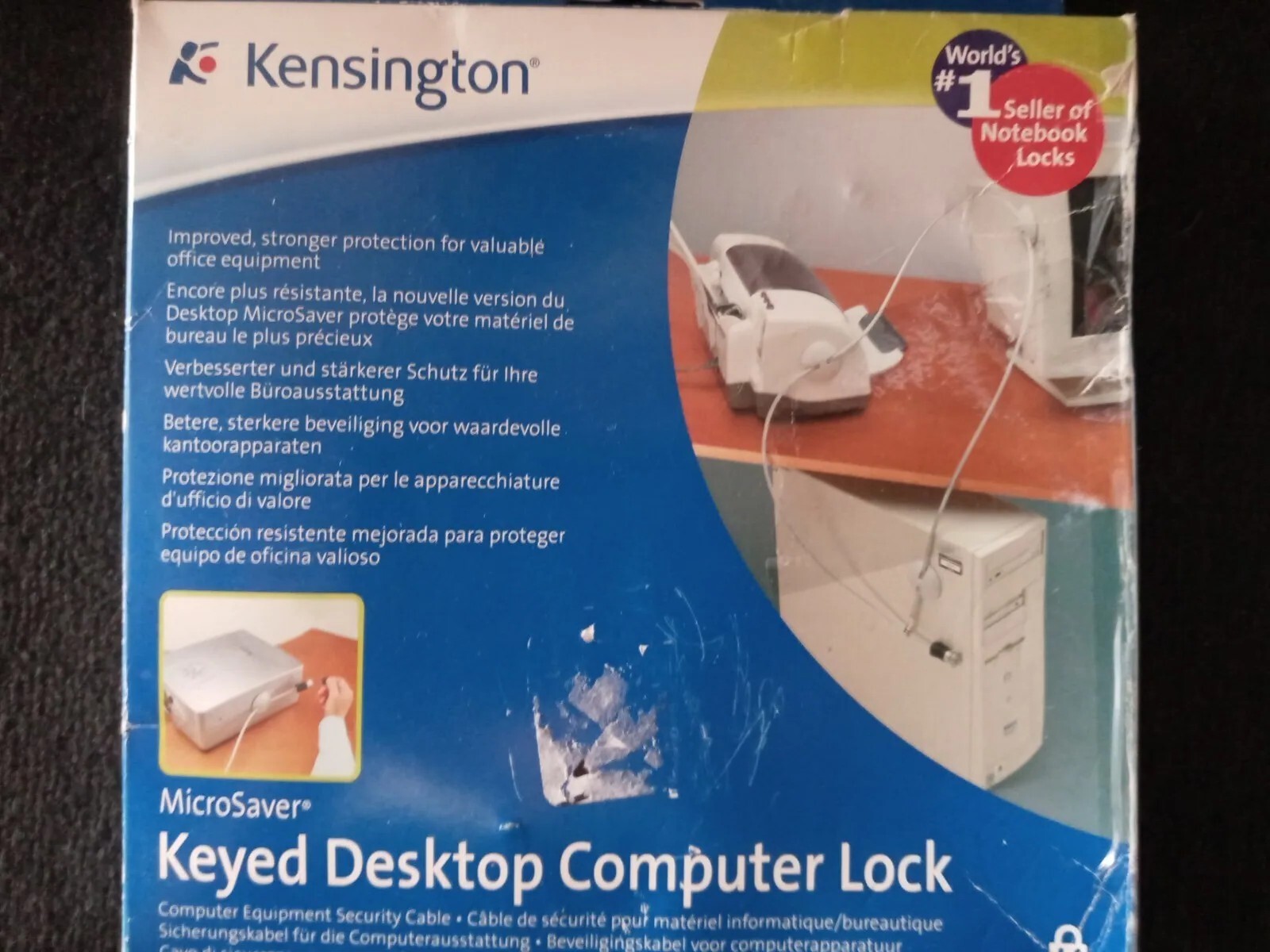 Kensington keyed desktop computer lock