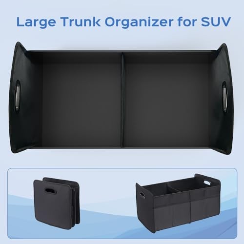 Car Trunk Organizer, Collapsible Trunk Organizer Sturdy SMALL 2 Compartments
