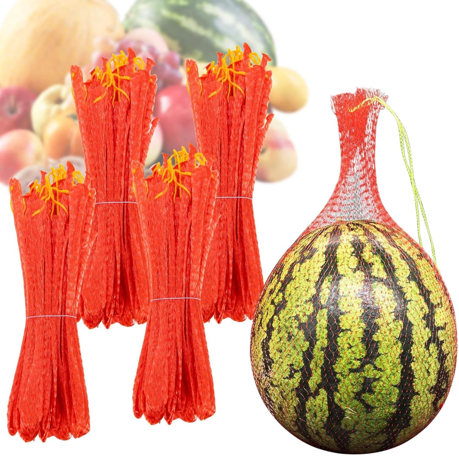 40pcs Watermelon Nets - Melon Hammock Heavy Duty Red