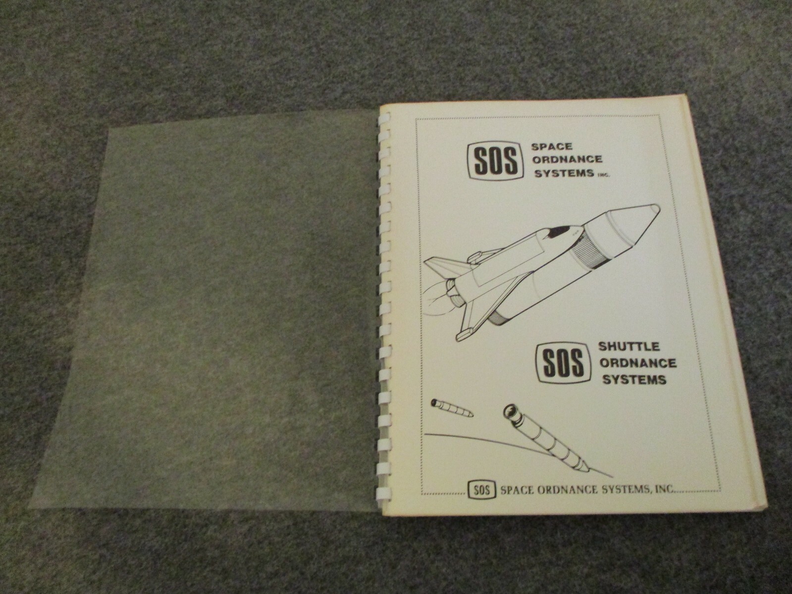 1970s SOS SPACE ORDNANCE SYSTEMS PRESENTATION FOR SPACE SHUTTLE PROGRAM SERVICES