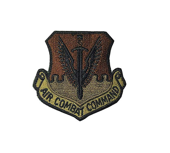 USAF Air Combat Command OCP Spice Brown W/ Hook fastener Patch (ea)