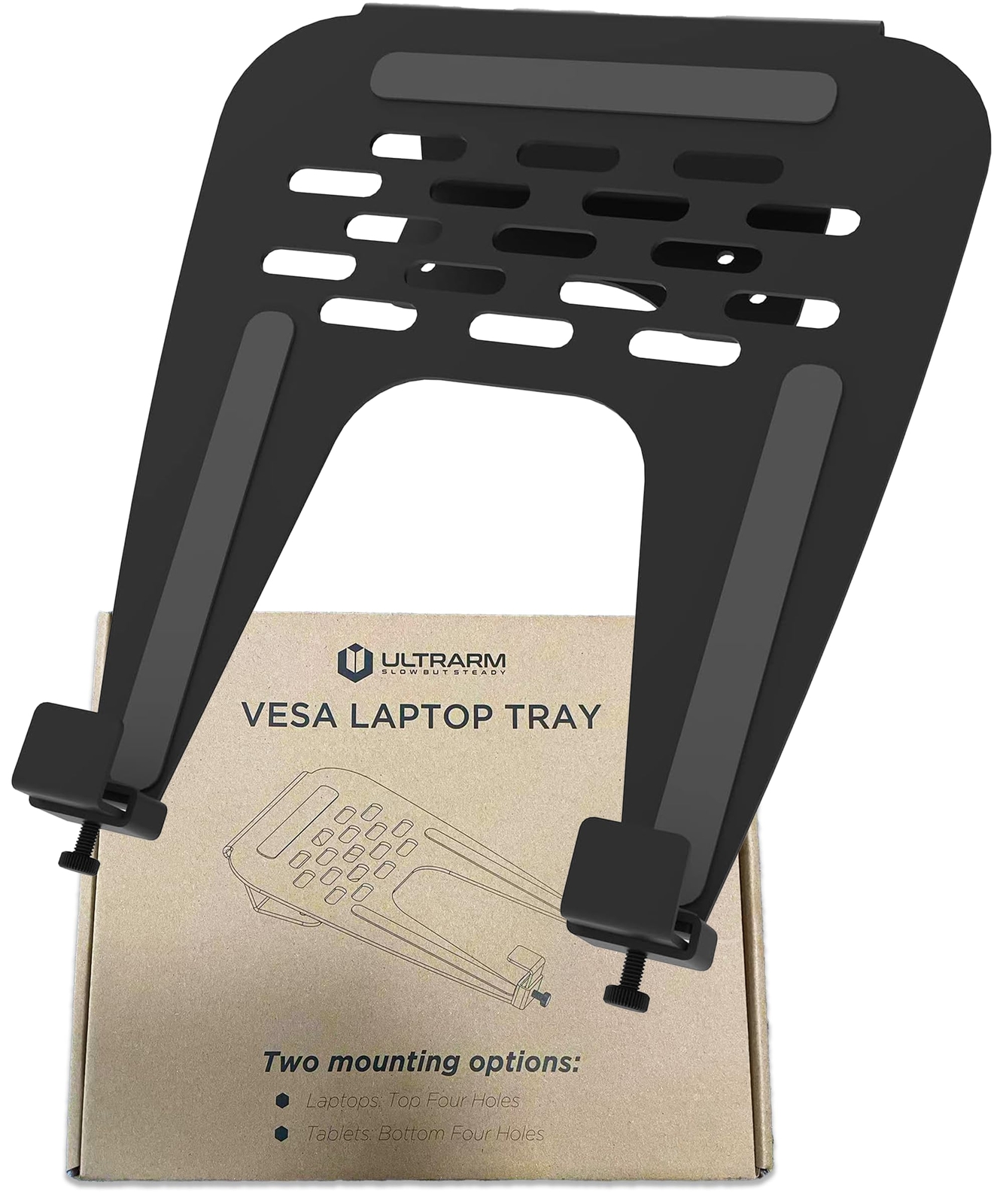 Laptop Tray Steel Notebook Holder for Monitor Arm Desk Mount Stand Fits VESA ...