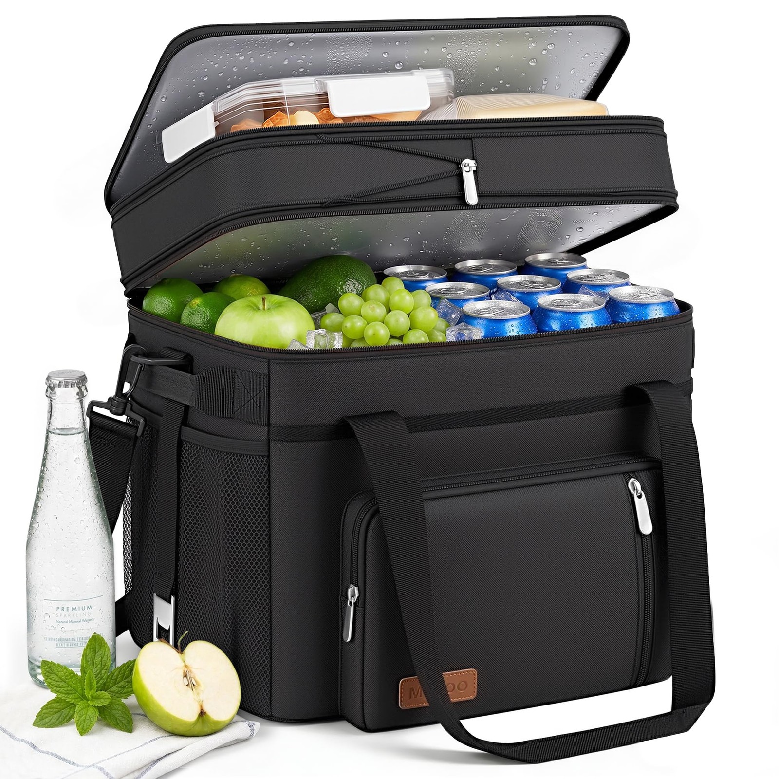 Cooler Bag Double Deck  60 Can Leakproof Insulated Portable Soft Lunch Cooler...
