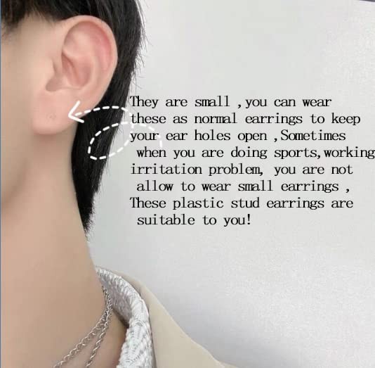 Plastic Earrings,Clear Earrings Clear Post Earring Posts and 200PCS-Flat 3mm
