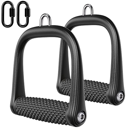 D Handle Cable Attachment, Cable Attachments for Gym, Non-Slip and Bump Pattern