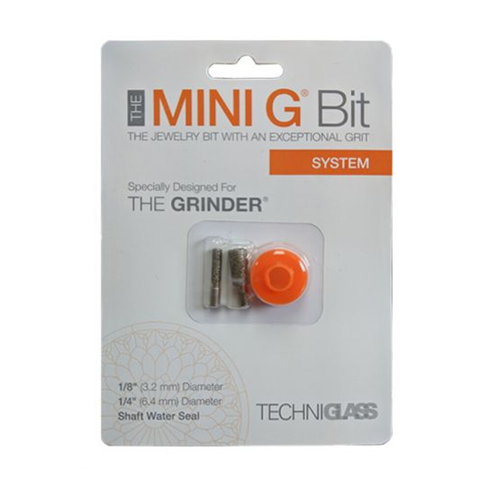 1/4" & 1/8" STANDARD grit Techniglass Mini G Bit Set Bits w/ Shaft Water Seal