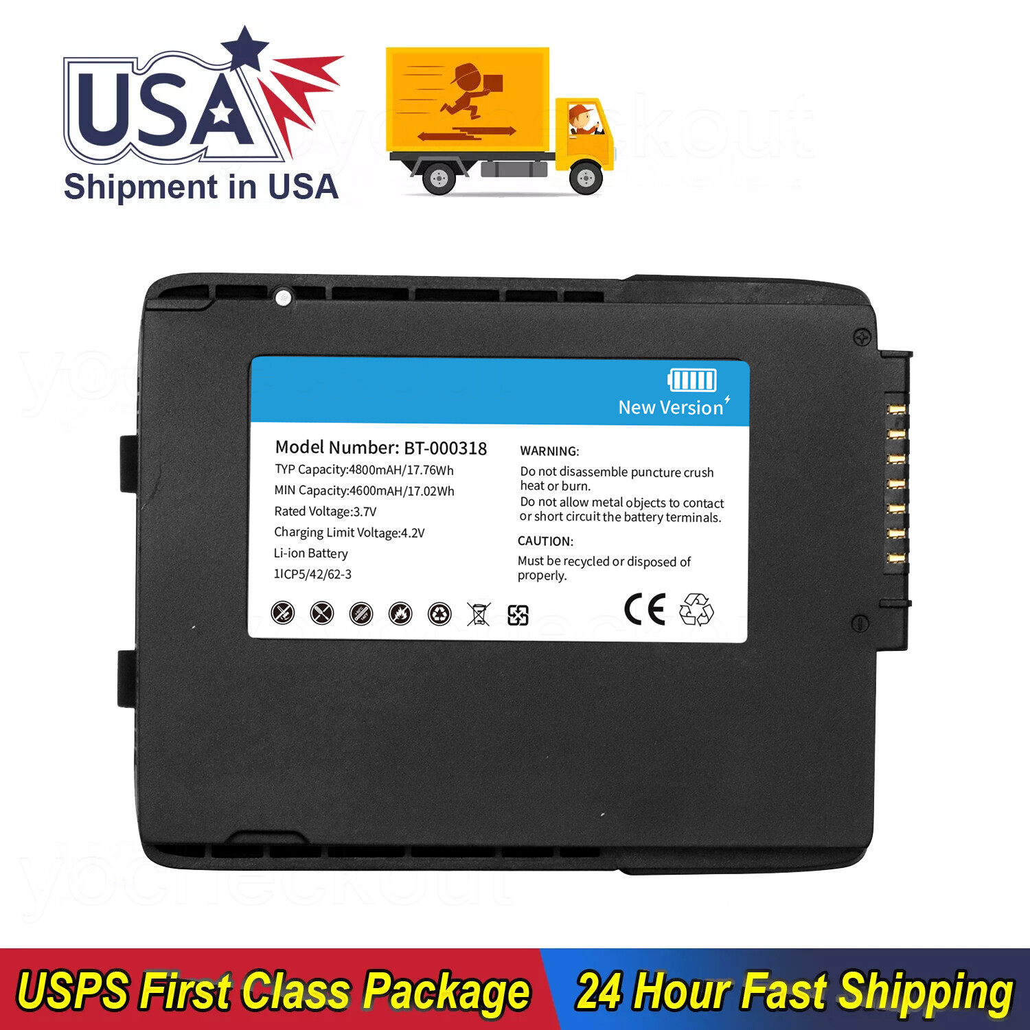 4750mAh Battery BT-000318 For Motorola Symbol Zebra TC70 TC75 TC77 BTRY-TC7X