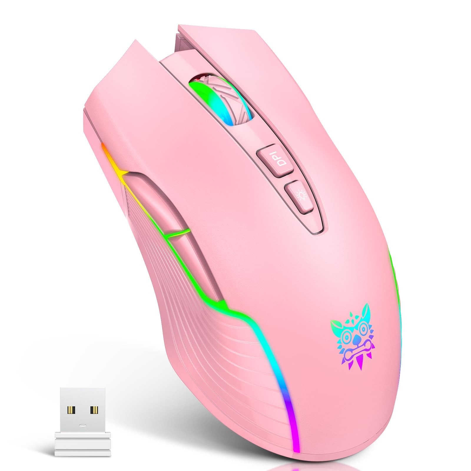 Computer Mouse, Ergonomic Optical Mice with RGB Backlit, 6 Adjustable DPI, US...