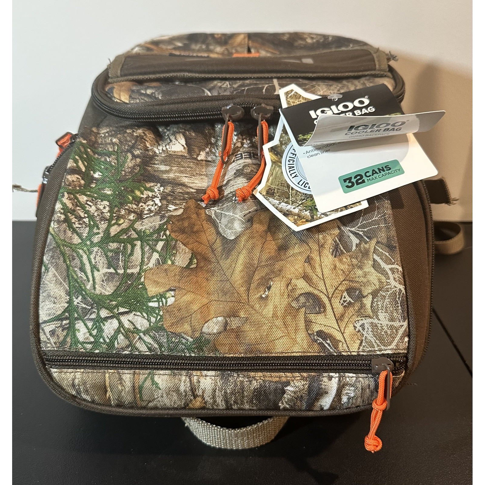 Igloo MaxCold Realtree Edge Camo Backpack Cooler Bag 32 Can Capacity New