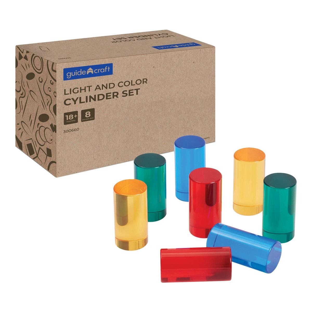Kaplan Early Learning Light and Color Cylinder Set - 8 Pieces