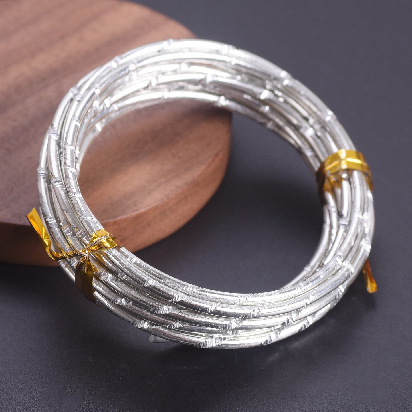 2.0mm 2meters/roll Helix Cut Silver Color Aluminium Craft Wire DIY Jewelry Lot