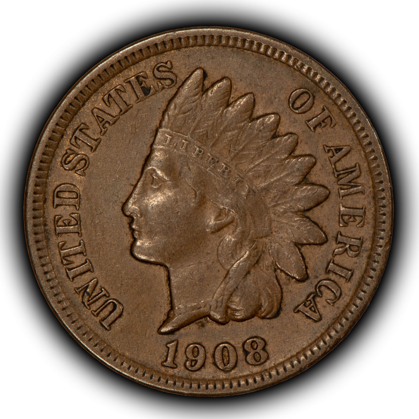 1908-S 1c Indian Head Small Cent - AU Key Date - VIDEO - SKU-B5809