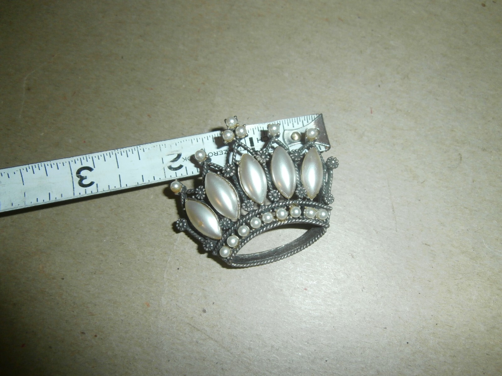 Vintage CFW Crown Brooch Pin