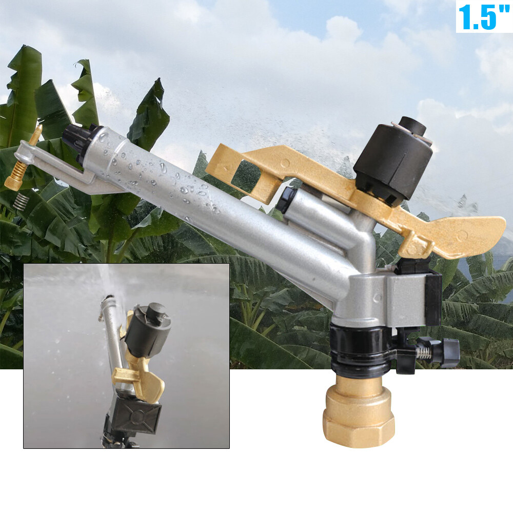 Irrigation Spray Gun 360° Adjustable Large Area Lawn Sprinkler Watering Gun 1.5"