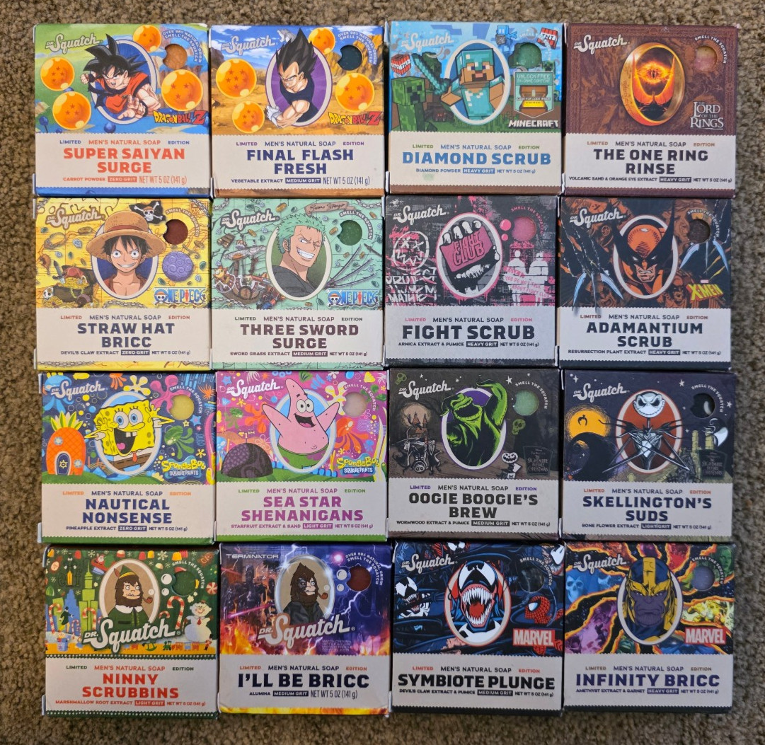 Dr. Squatch - LIMITED EDITION (Minecraft, One Piece, Dragon Ball Z, Marvel, etc)
