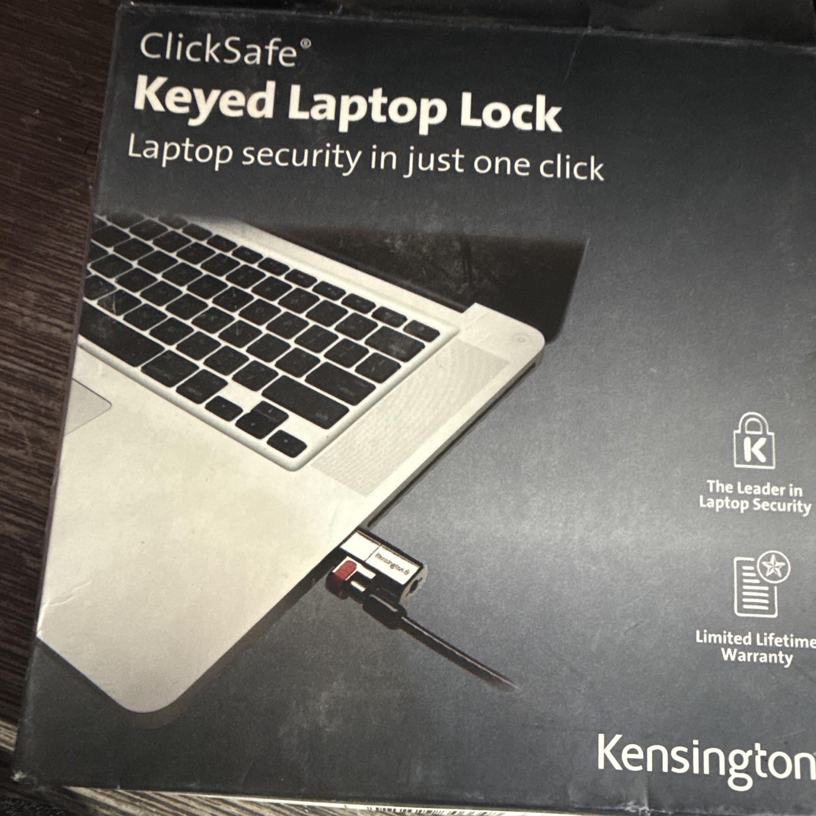Kensington ClickSafe Keyed Laptop Security Cable Lock Key Lock