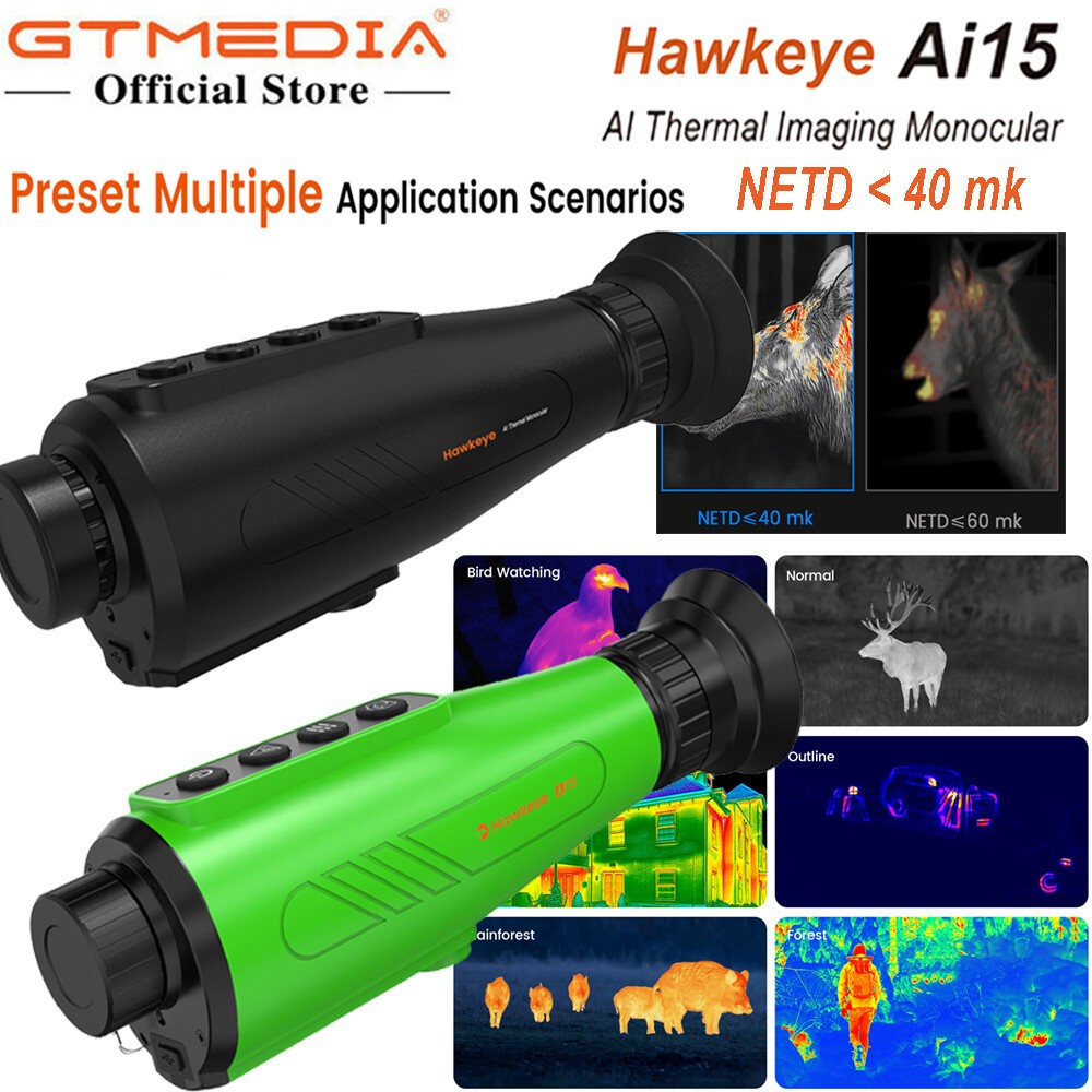 Thermal Imager AI 384*288 Thermal Monocular Night Vision Hunting Camera Scope US