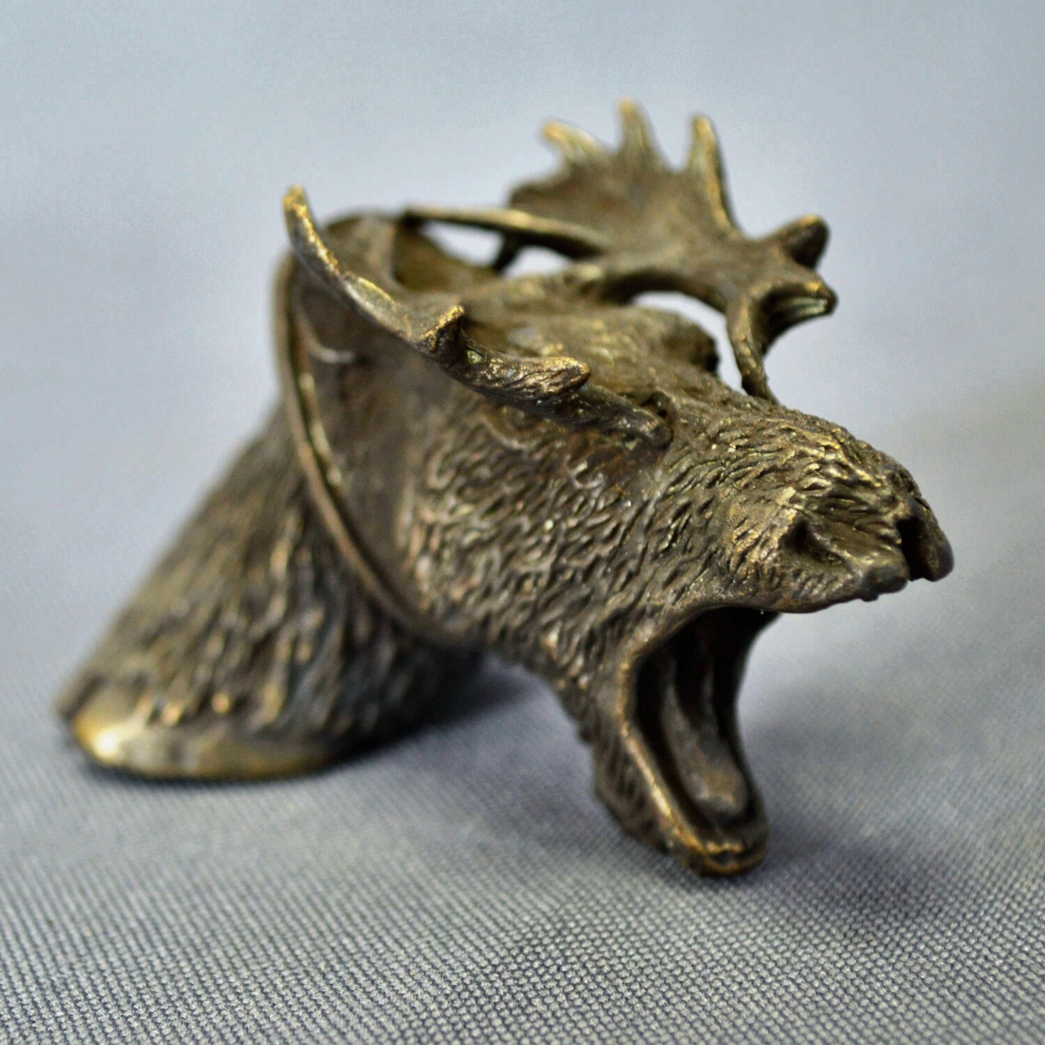 SET ELK SOLID BRONZE FINGER GUARD BOLSTER & POMMEL CUSTOM KNIFE MAKING