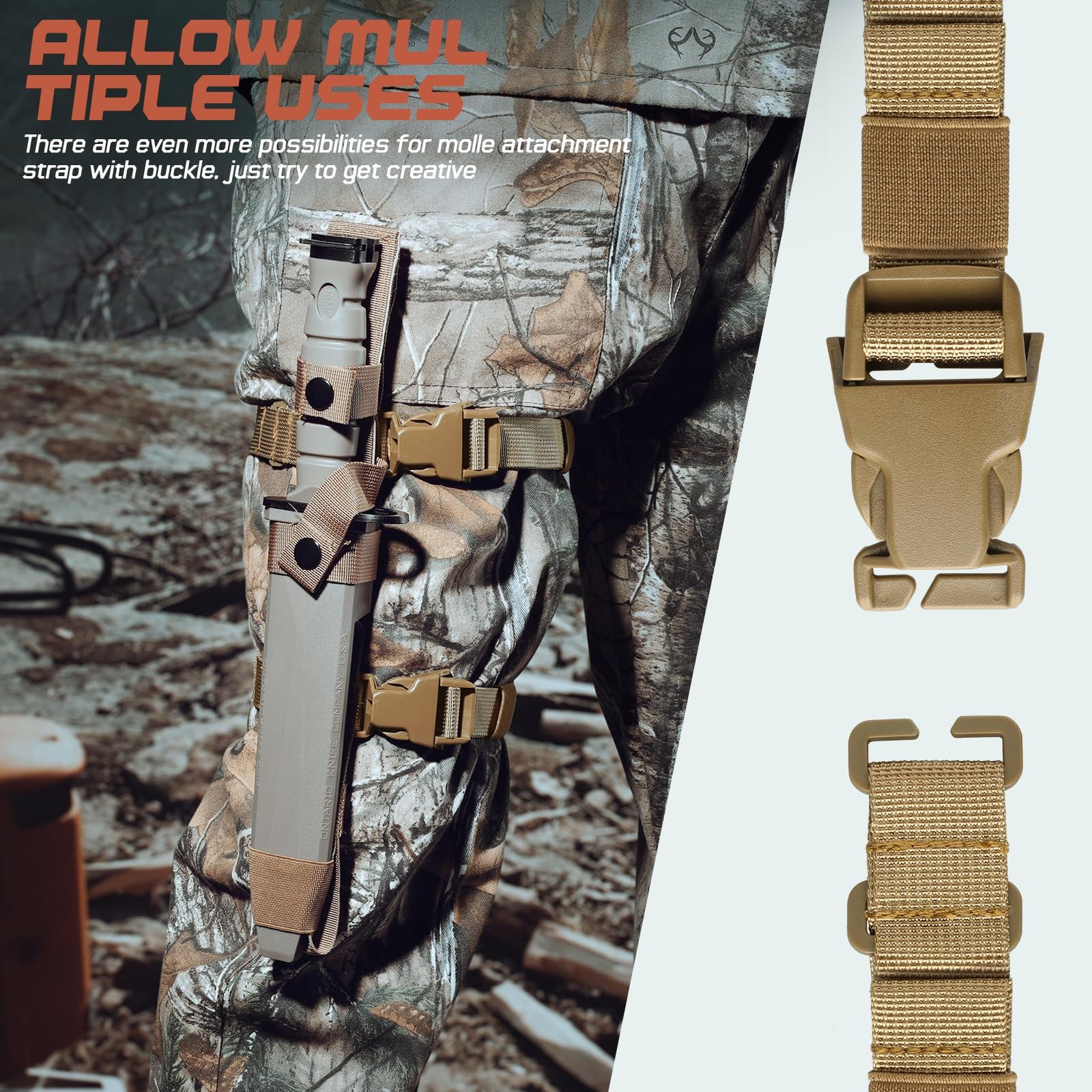 Molle Backpack Straps Tactical Rush Tier System Molle Attachment for Tactical...