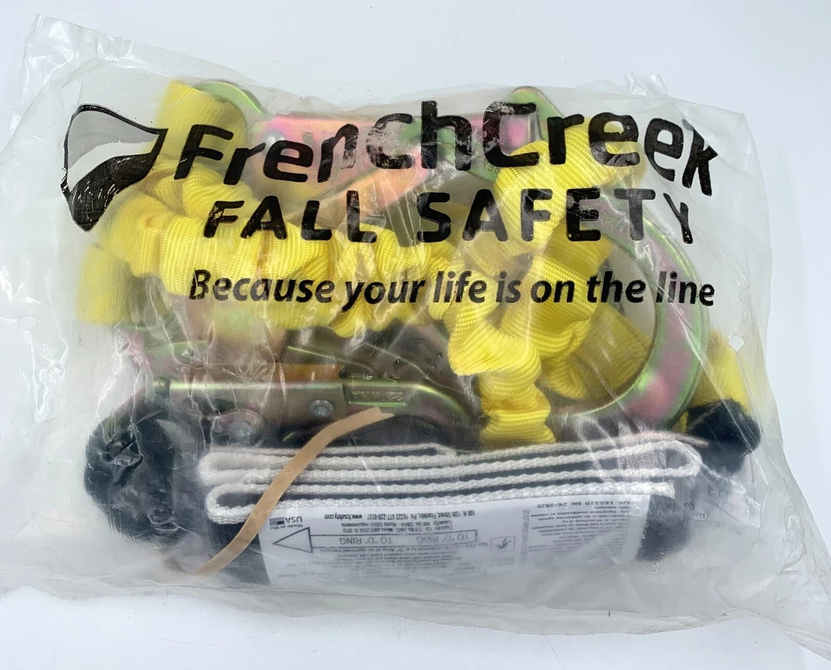 FrenchCreek Fall Safety 444ASZ Shock Absorbing Lanyard 6ft Dual Leg