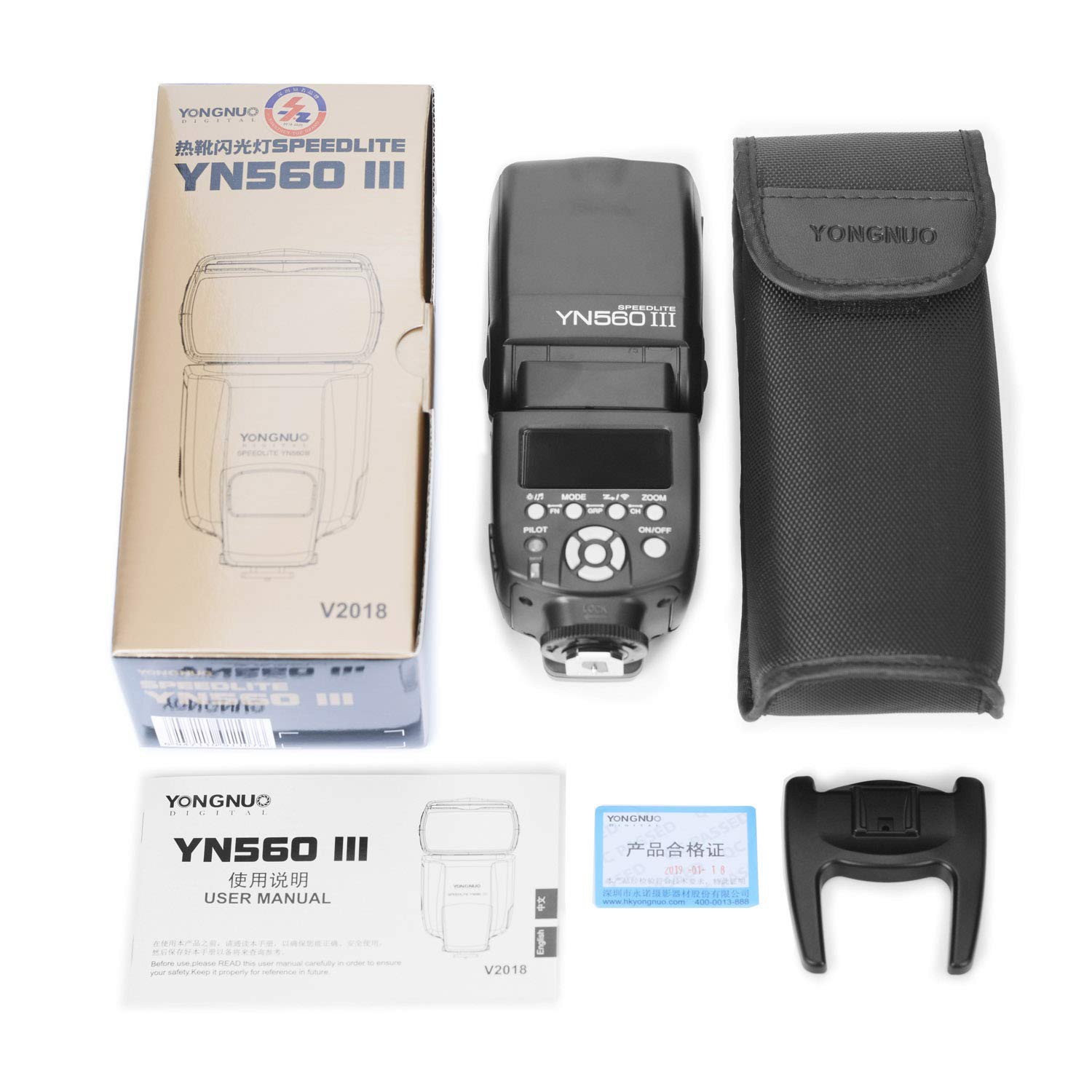 Yongnuo YN560 III Wireless Flash Speedlite, GN58 2.4G Receiver, Built-in Trig...