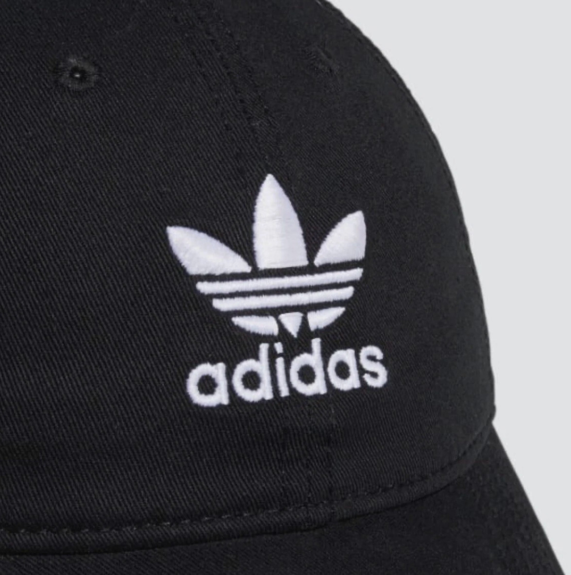adidas Men’s Black Relaxed Strapback Cap BH7137