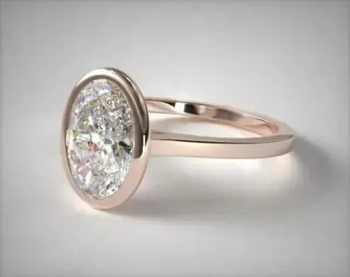 Round Cut Lab-Created 1.40 Ct White Diamond Wedding Ring 14K Yellow Gold FN
