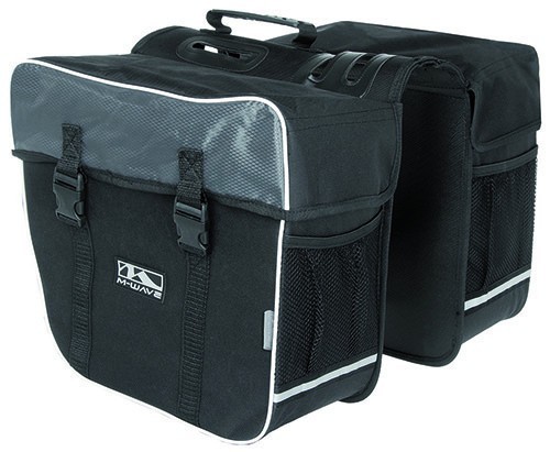 M-Wave Amsterdam 30L Polyester Pannier with Reflective Stripes & Reinforced