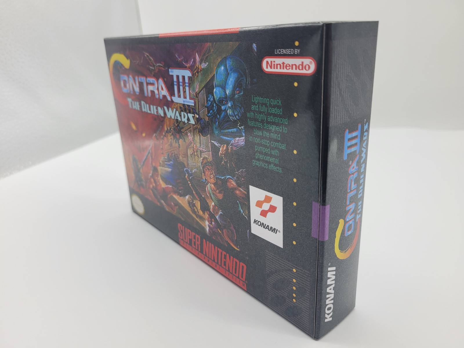 Contra III 3: The Alien Wars Box Only Super (SNES) REPLACEMENT BOX + INSERTS