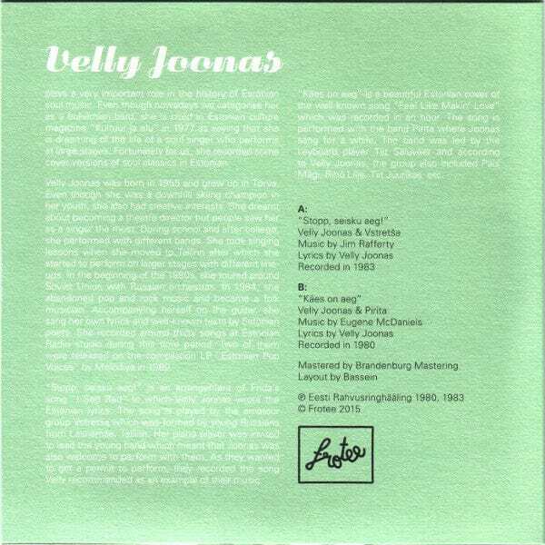 Velly Joonas - Stopp, Seisku Aeg! (7")