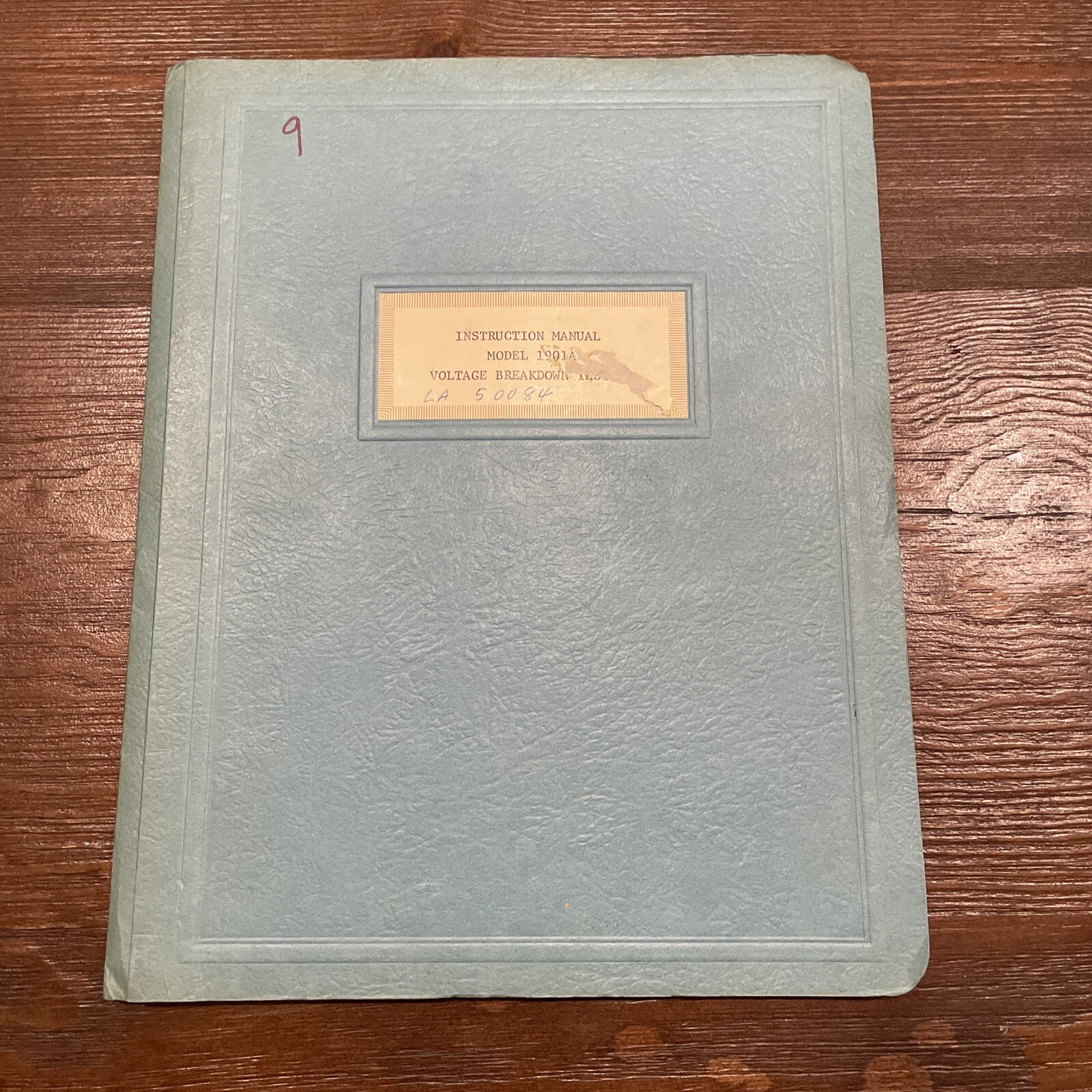 Microdot Model 1901A Voltage Breakdown Tester Instruction Manual IM 1094