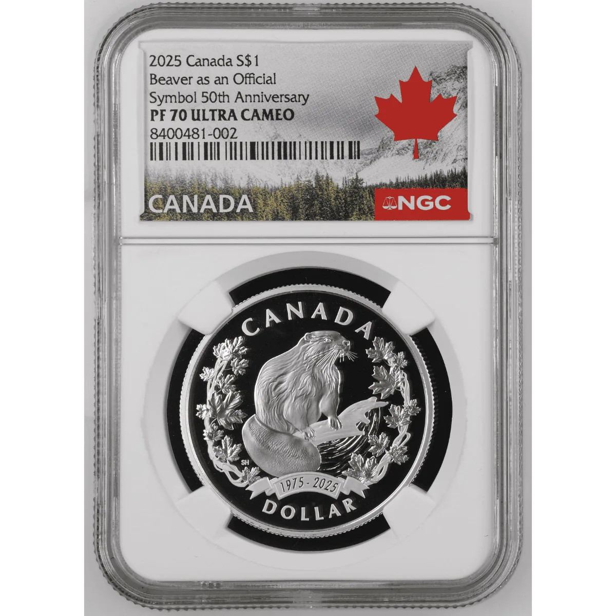 2025 Canada 50th Ann. of the Beaver 23.17g Silver Coin NGC PF 70 UCAM