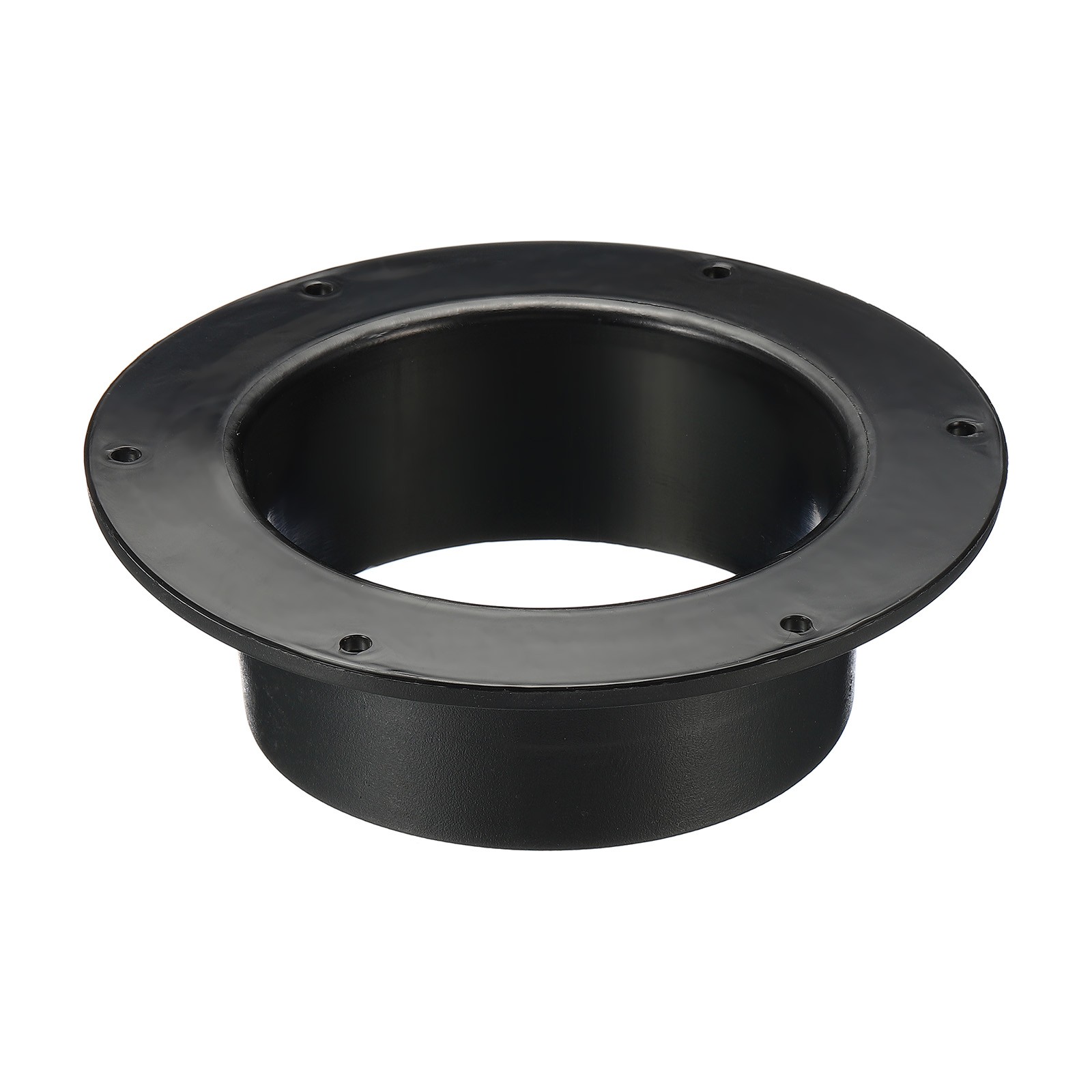 4" Duct Connector Flange ABS Ducting Airflow Tube Vent Connector Black