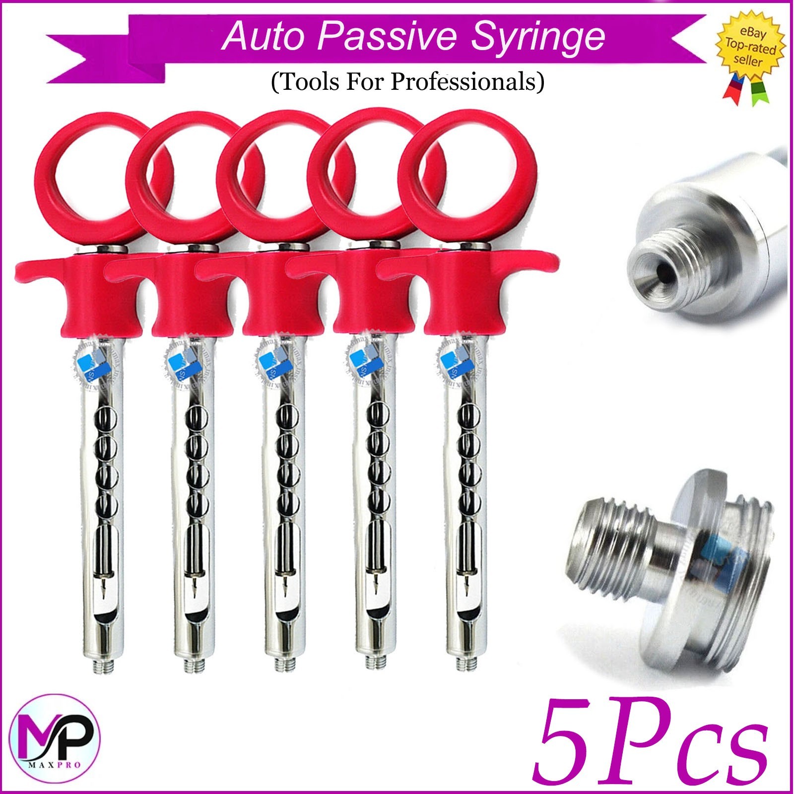 Self Aspirating Dental Syringes Stainless Steel Anesthetic Cartridge Syringes