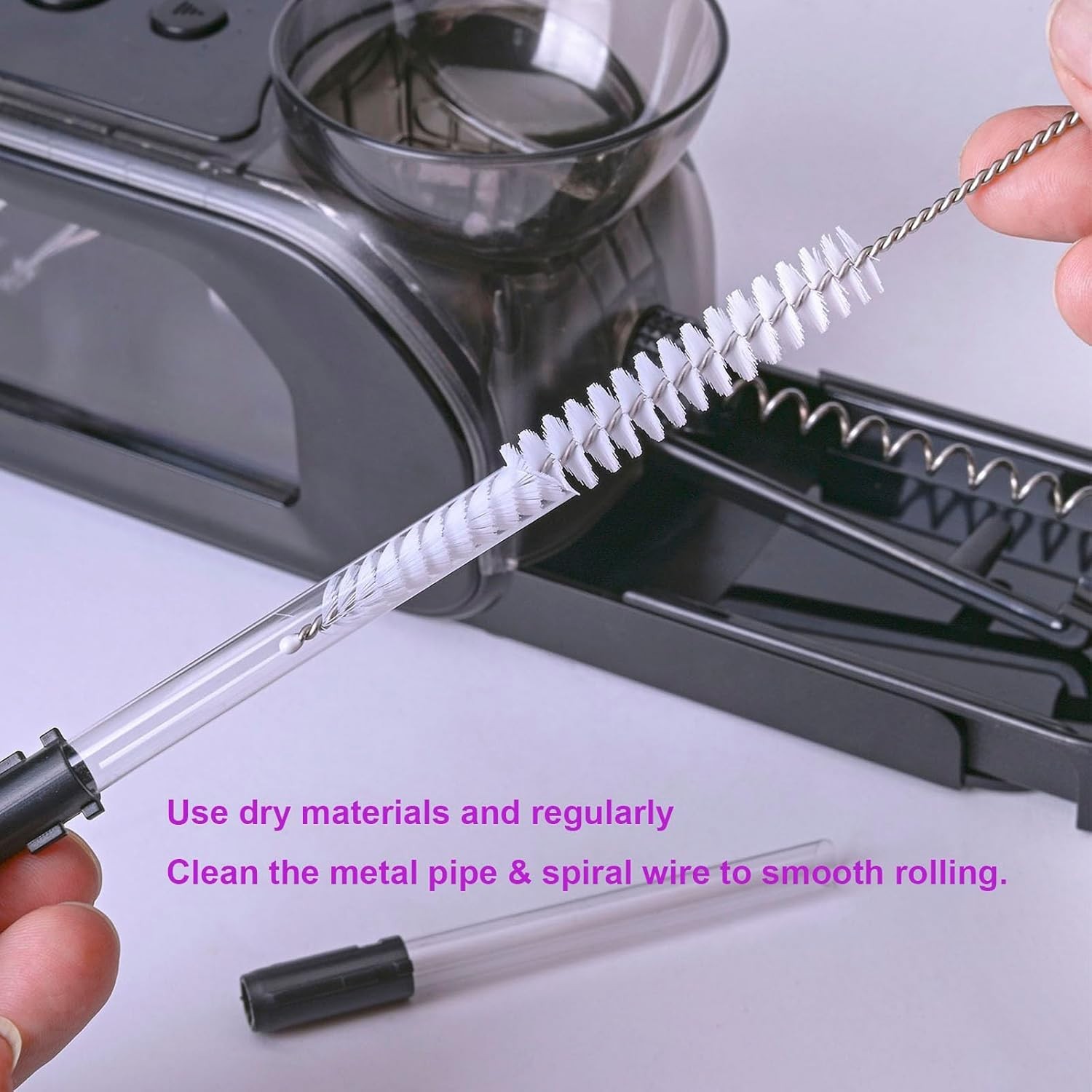 Electric Cone Rolling Machine Set with Grinder & LED Light