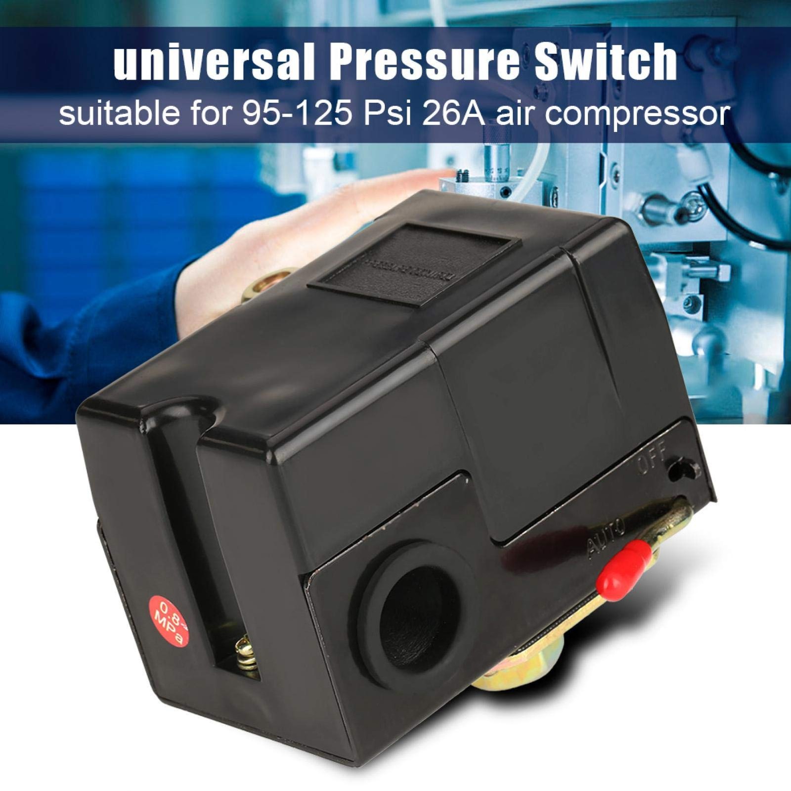 Air Compressor Switch Universal Pressure Control Valve Switch 95125 PSI 1 PC