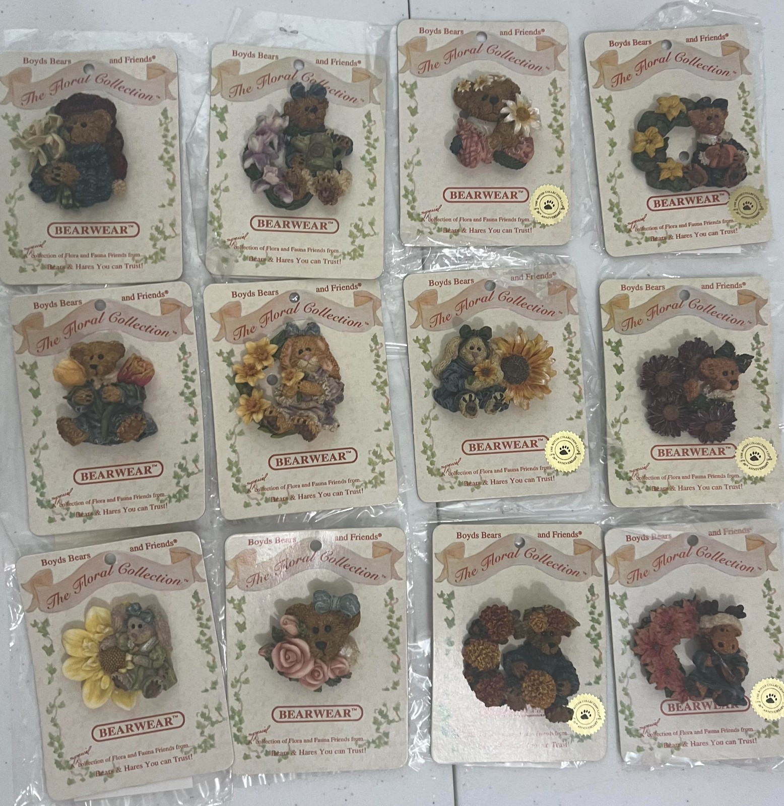 Boyds Bears and Friends: The Floral Collection Lot of 12 Flowers for every month