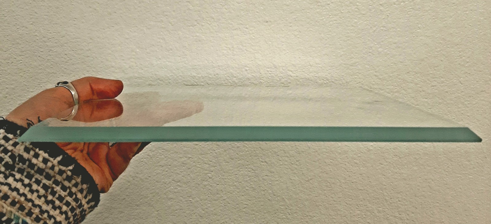 10" 8mm Square Beveled Glass