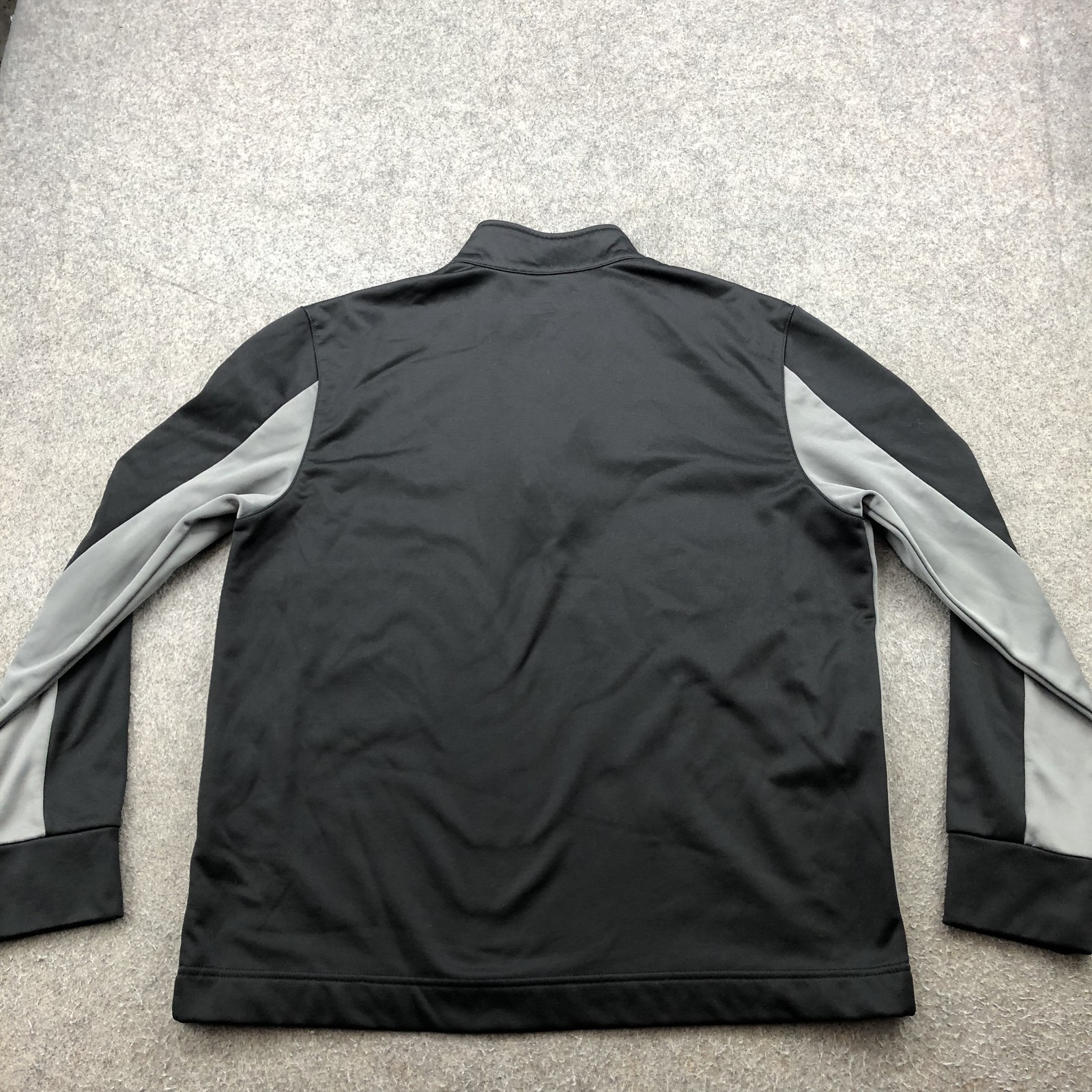 Callaway Pullover Mens Medium Black Gray Performance Golf Quarter Zip Jacket