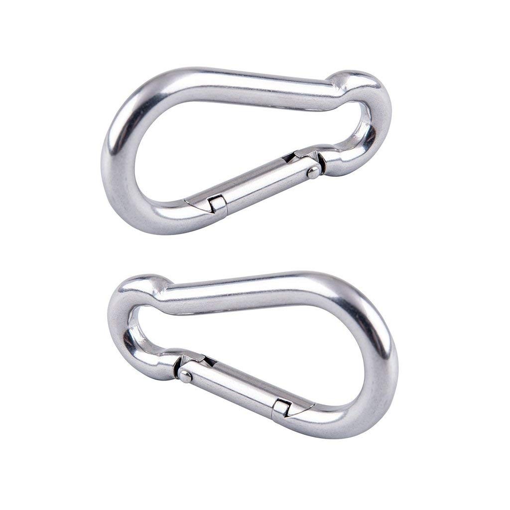 FITNESS MANIAC Home Gym Cable Attachment Handle Machine Snap Hooks (Pair)