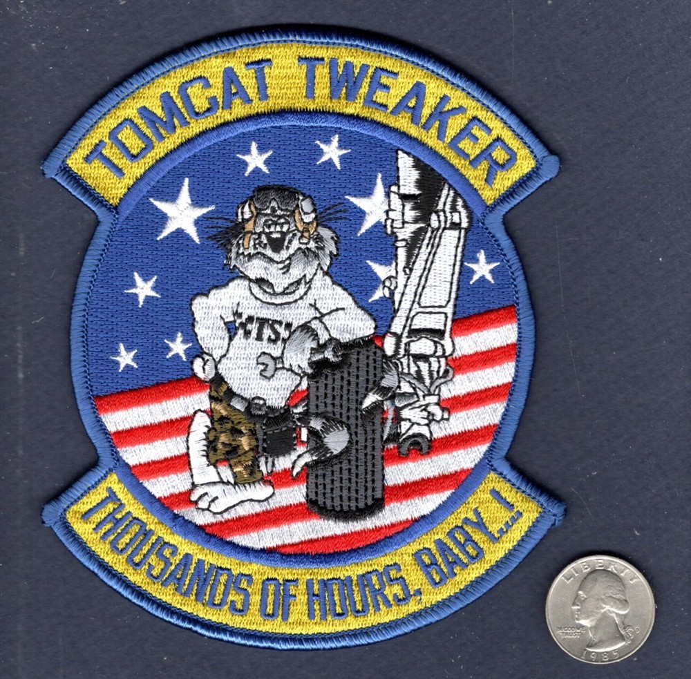 F-14 TOMCAT TWEAKER 1000's Of Hours Baby US NAVY VF Maintenance Squadron Patch
