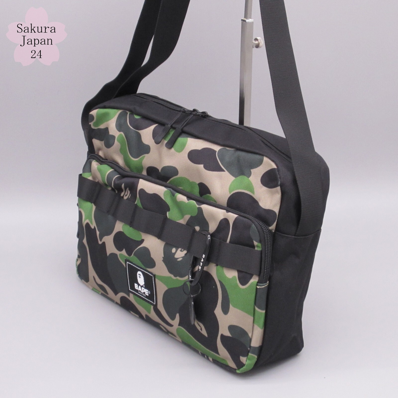 BAPE A Bathing Ape Camo Shoulder Bag with Carabiner 2021 AW Magazine Free Gift