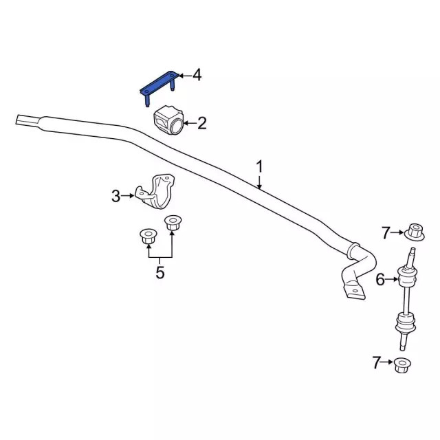 Genuine Ford Stabilizer Bar Retainer W717136-S439