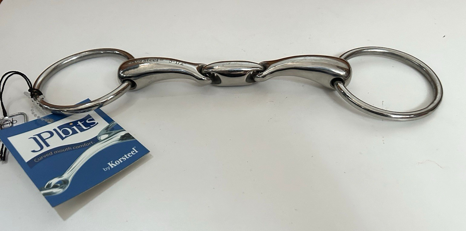 New JP Korsteel Loose Ring Oval Link English Snaffle Large Horse Bit 5 1/2"