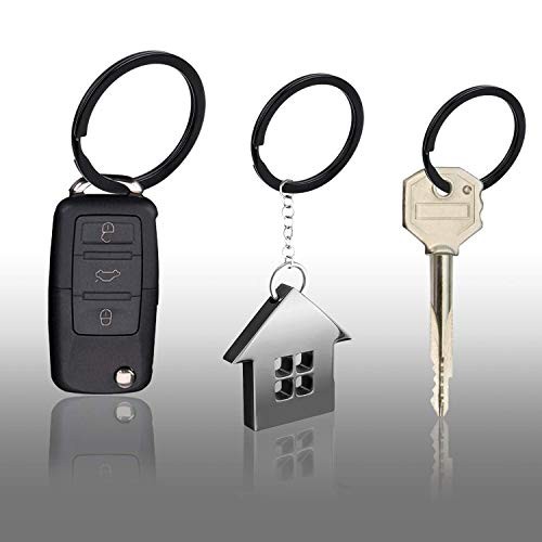 Locking Carabiner D Ring Clips with Flat Key Ring 3 Carabiner with 9 Keyrings