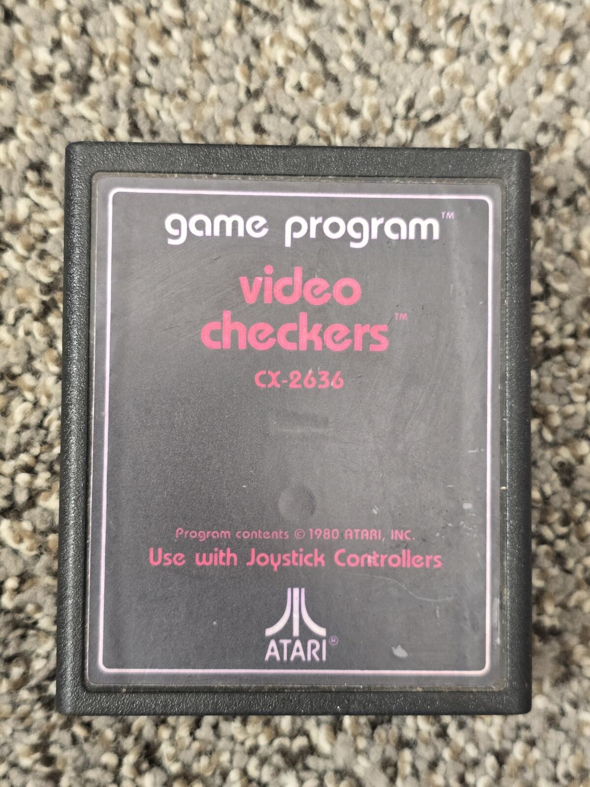 Atari Video Checkers CX-2636 Game Program Cartridge