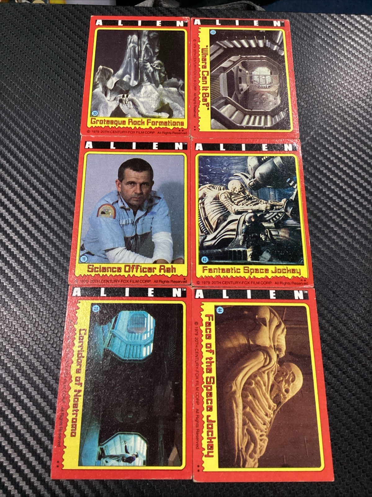 Lot 6x Alien Topps Trading Cards 1979 Sci-fi Horror Movie lot #11 33 43 44 72 73