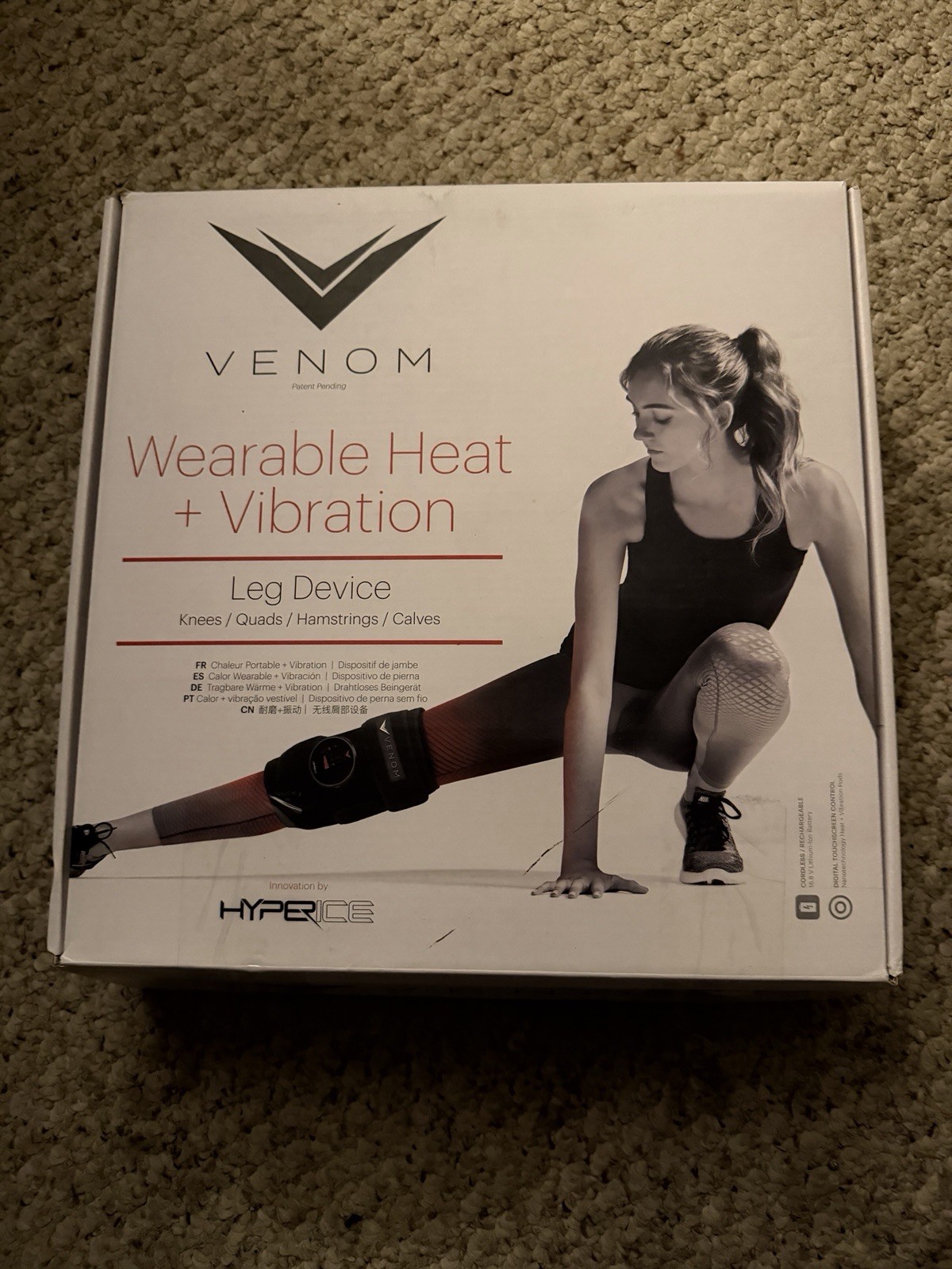 Hyperice Venom Wearable Heat Vibration Leg Device